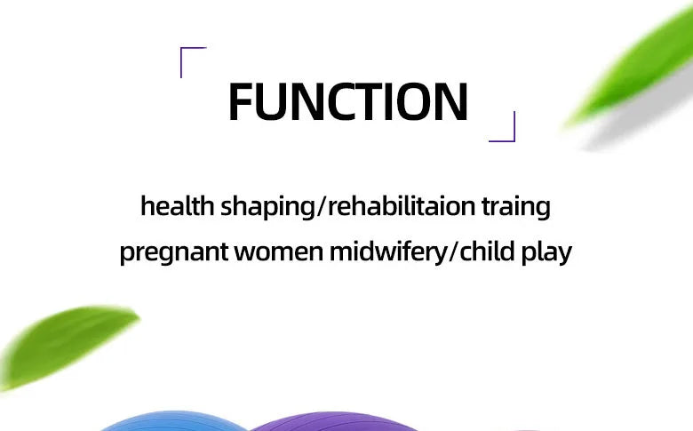 PVC Yoga Exercise Ball – Anti-Burst Balance Fitness Ball (45–95cm)