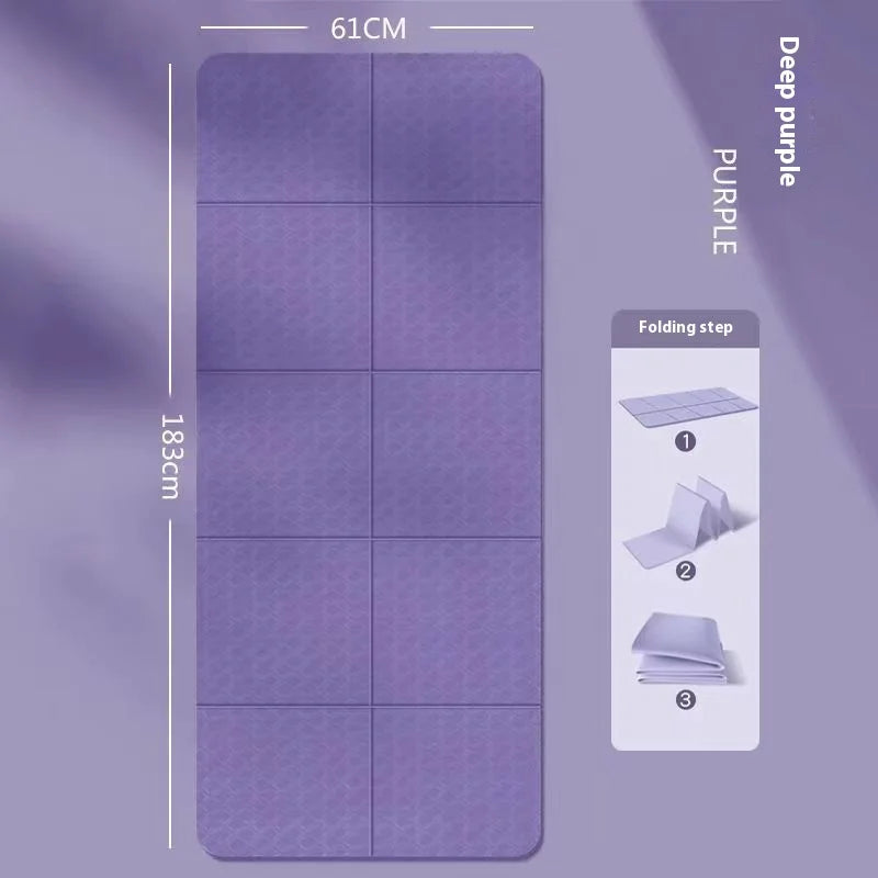 Foldable Anti-Slip Yoga & Nap Mat – Portable Thick Floor Mat for Home & Travel