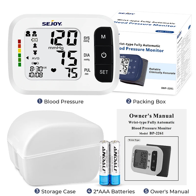 SEJOY Digital Wrist Blood Pressure Monitor
