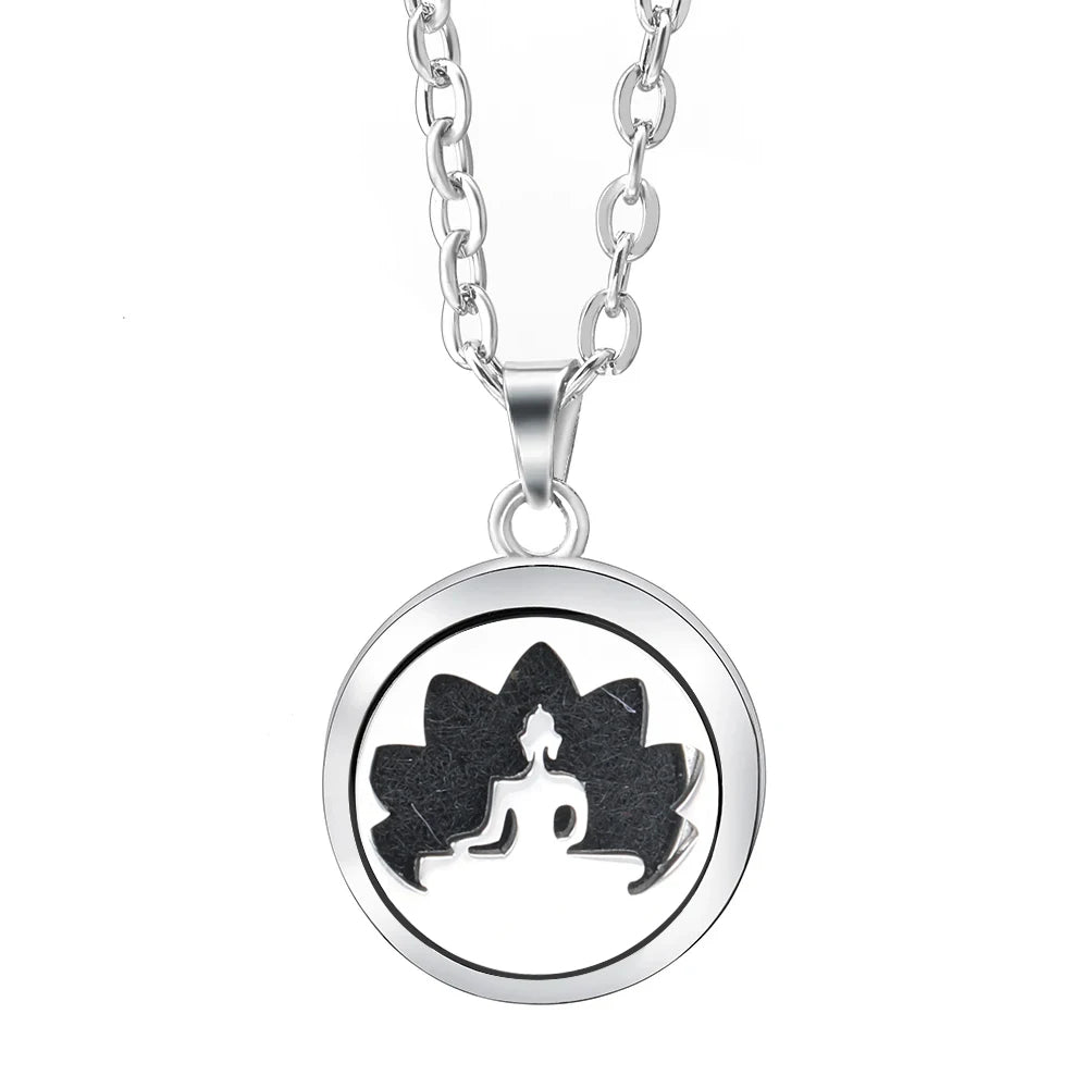 Essential Oil Diffuser Necklace – Stainless Steel Locket Pendant