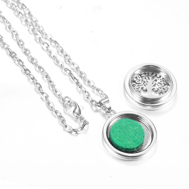 Essential Oil Diffuser Necklace – Stainless Steel Locket Pendant