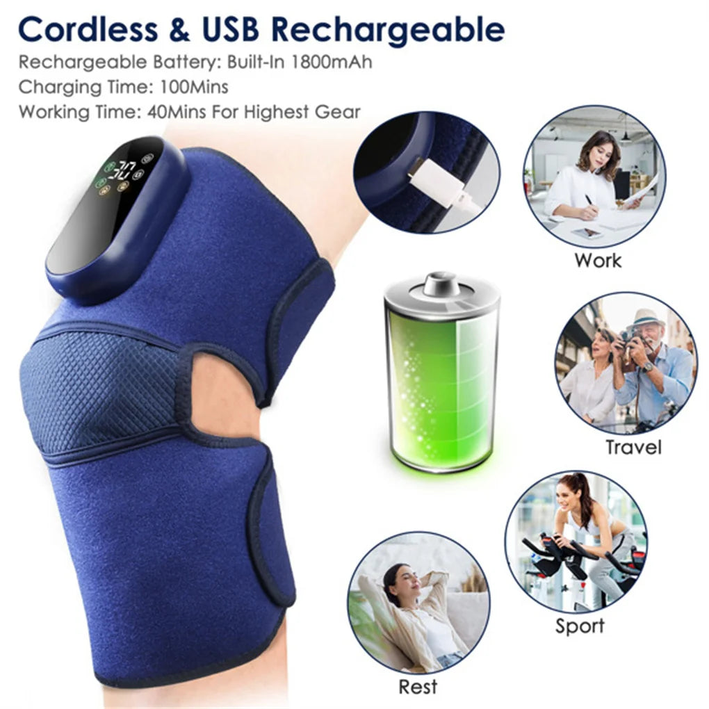 Cordless Heated Knee Massager Brace