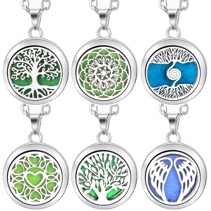 Essential Oil Diffuser Necklace – Stainless Steel Locket Pendant