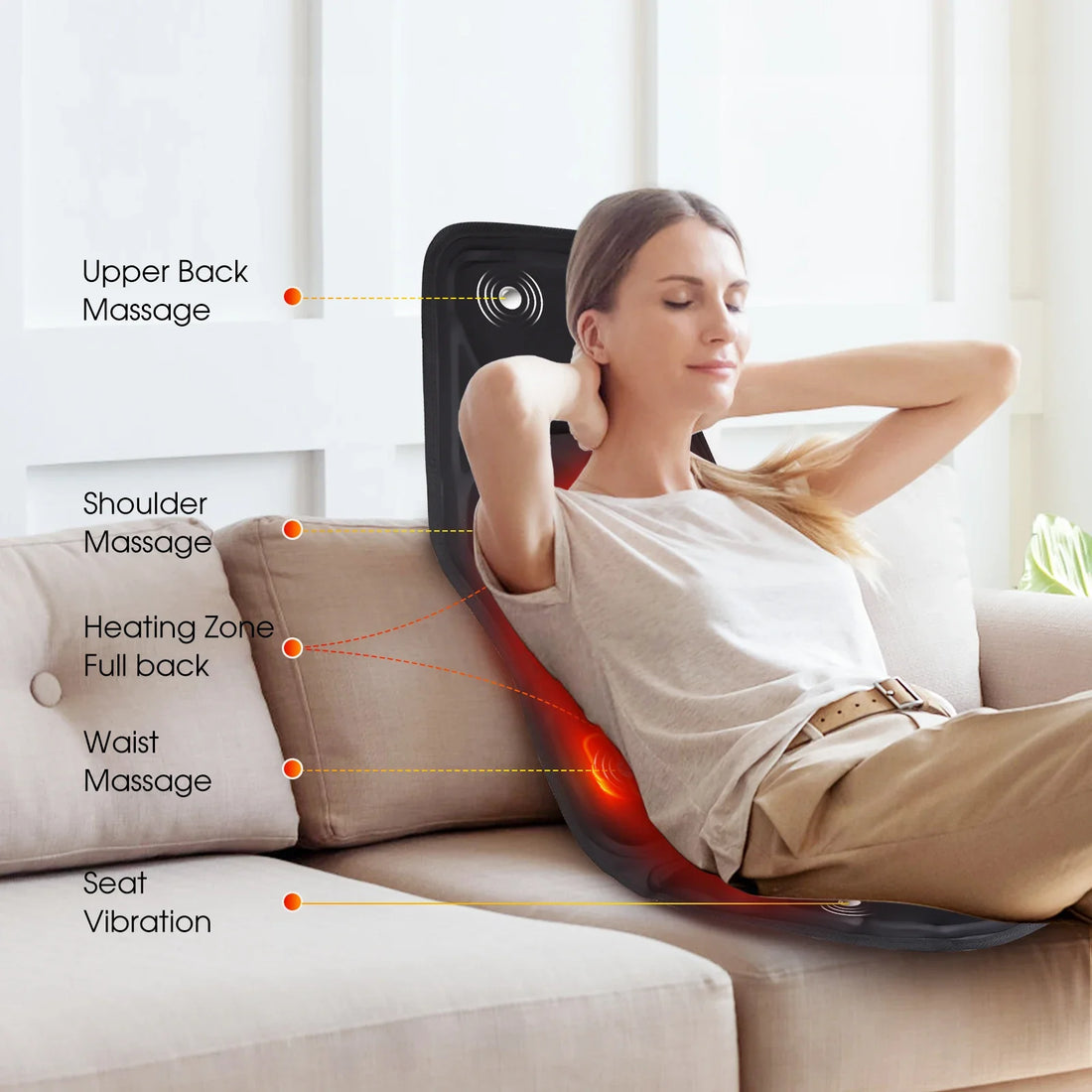 Infrared Full-Body Massage Chair Cushion