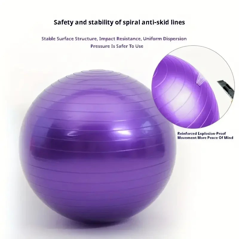 Durable PVC Yoga Ball with Textured Grip