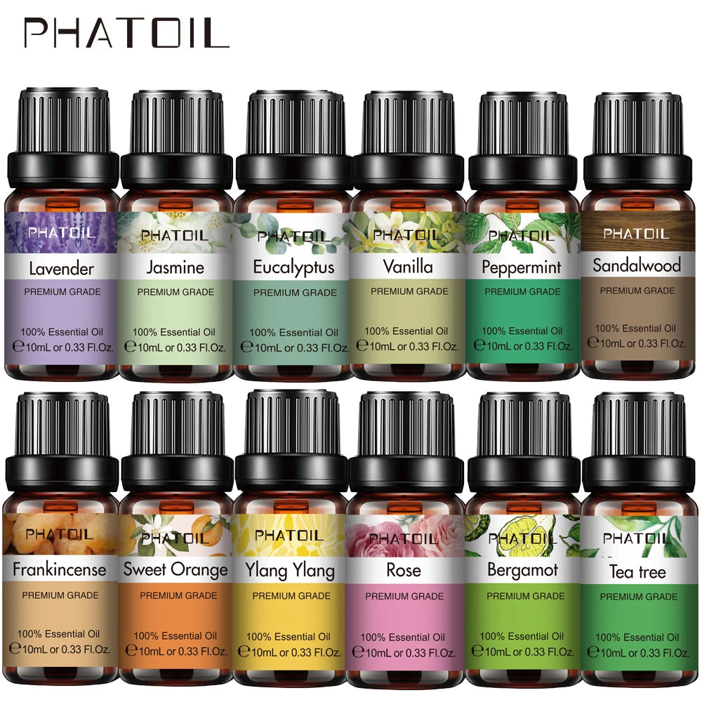 PHATOIL 10ml Pure Natural Essential Oil – Air Freshener Refill for Diffusers & Humidifiers