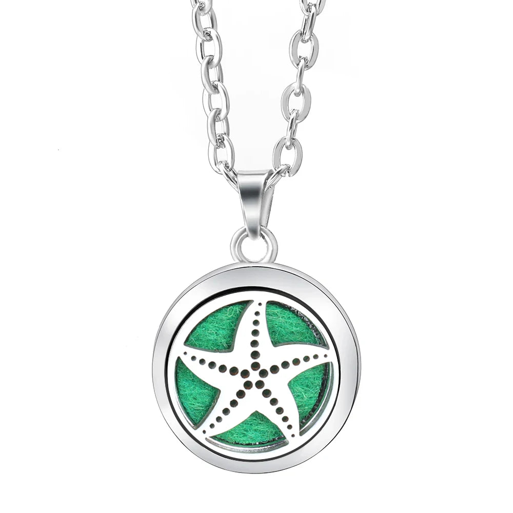 Essential Oil Diffuser Necklace – Stainless Steel Locket Pendant