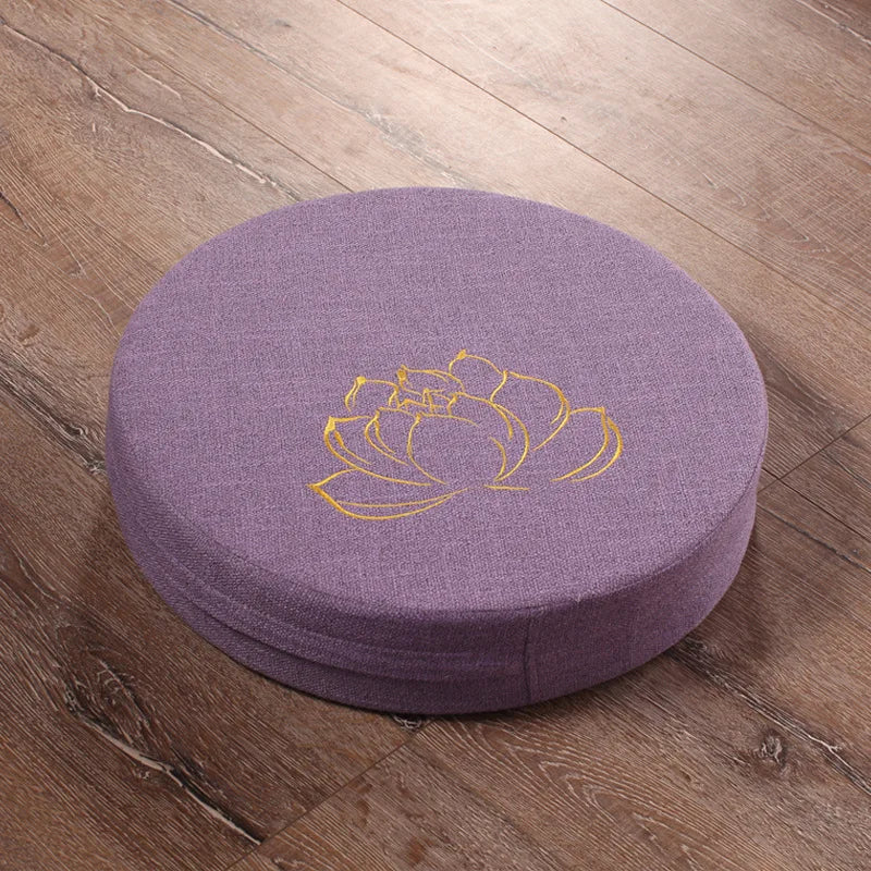 40x6cm Linen Meditation Cushion & Yoga Mat