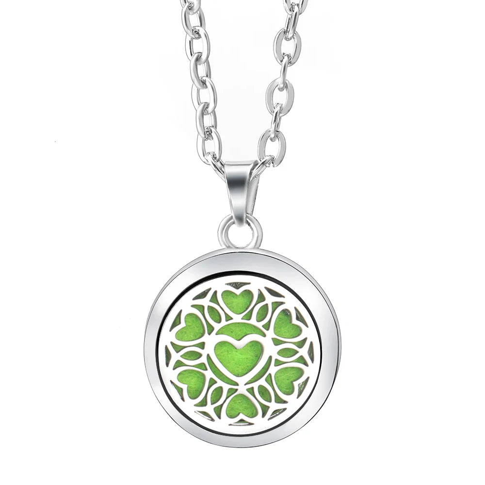 Essential Oil Diffuser Necklace – Stainless Steel Locket Pendant