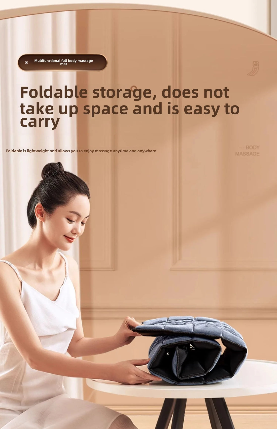 Full Body Massage Pad – 10-Zone Vibration with Heat & Kneading Pillow