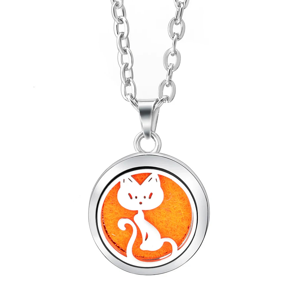 Essential Oil Diffuser Necklace – Stainless Steel Locket Pendant