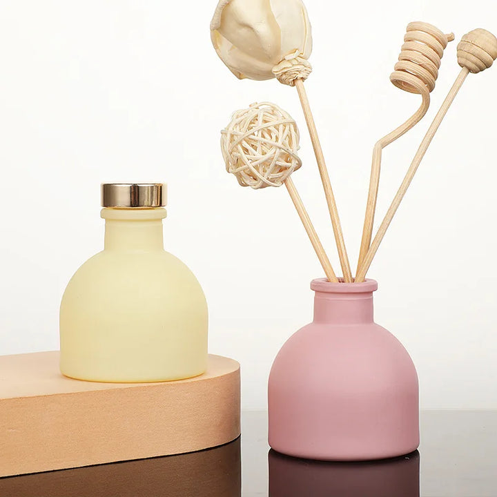 50ml Empty Glass Diffuser Bottle – Pink/White/Yellow/Black for Home Fragrance