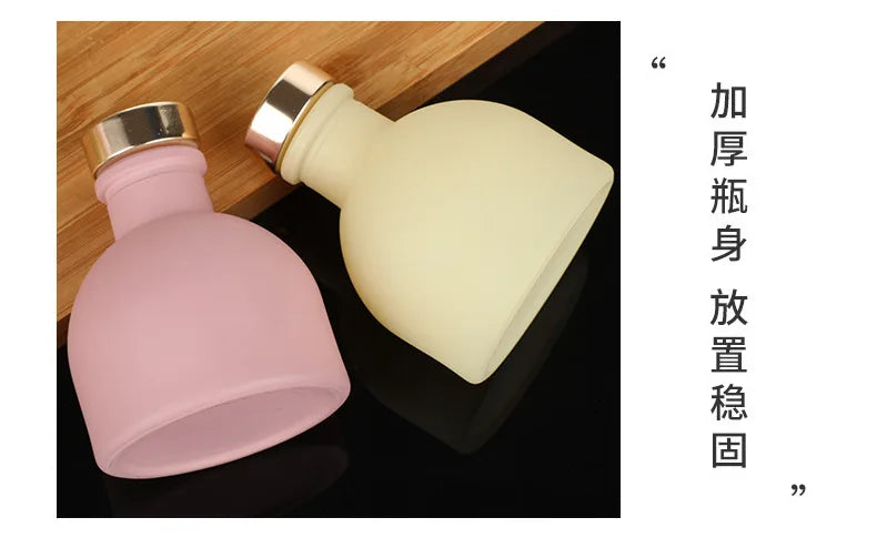 50ml Empty Glass Diffuser Bottle – Pink/White/Yellow/Black for Home Fragrance