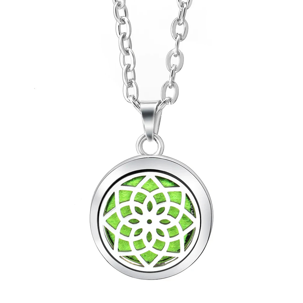 Essential Oil Diffuser Necklace – Stainless Steel Locket Pendant