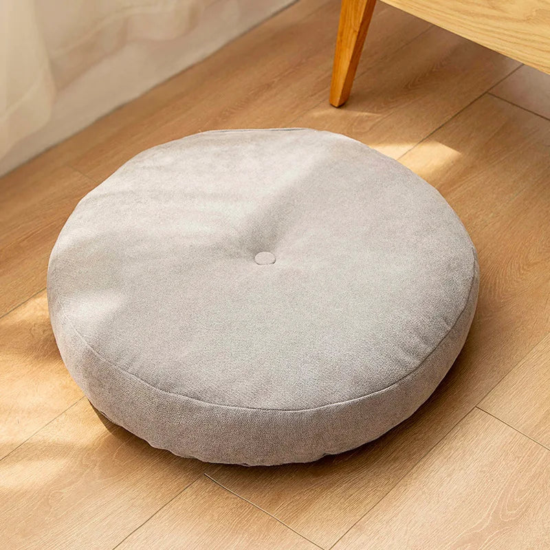 Round Floor Seat Pillow – Solid Color Meditation & Yoga Cushion