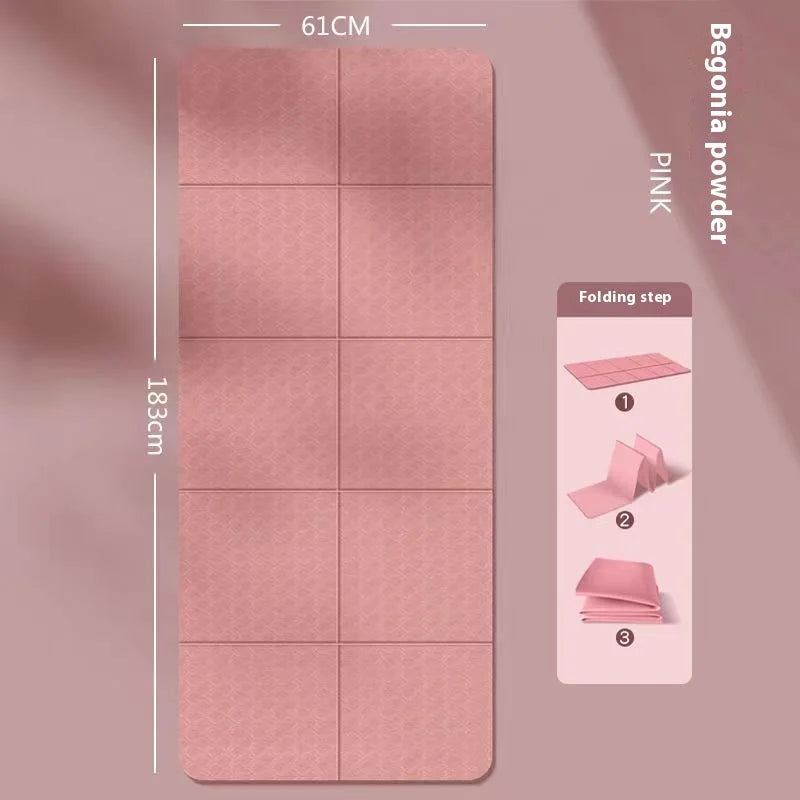 Foldable Anti-Slip Yoga & Nap Mat – Portable Thick Floor Mat for Home & Travel