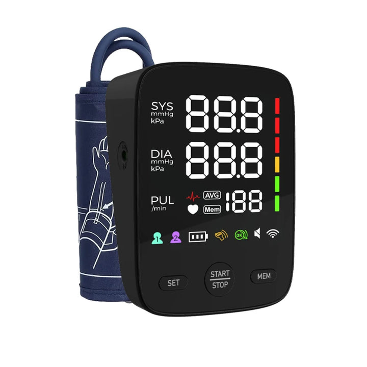 Kingclinic Upper Arm Blood Pressure Monitor – LED Backlit Screen with Adjustable Cuff