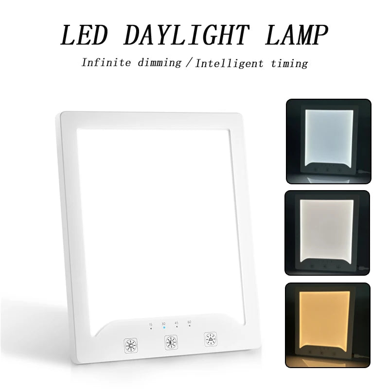 10,000 Lux Full Spectrum SAD Lamp – Adjustable Brightness & Color Temperature