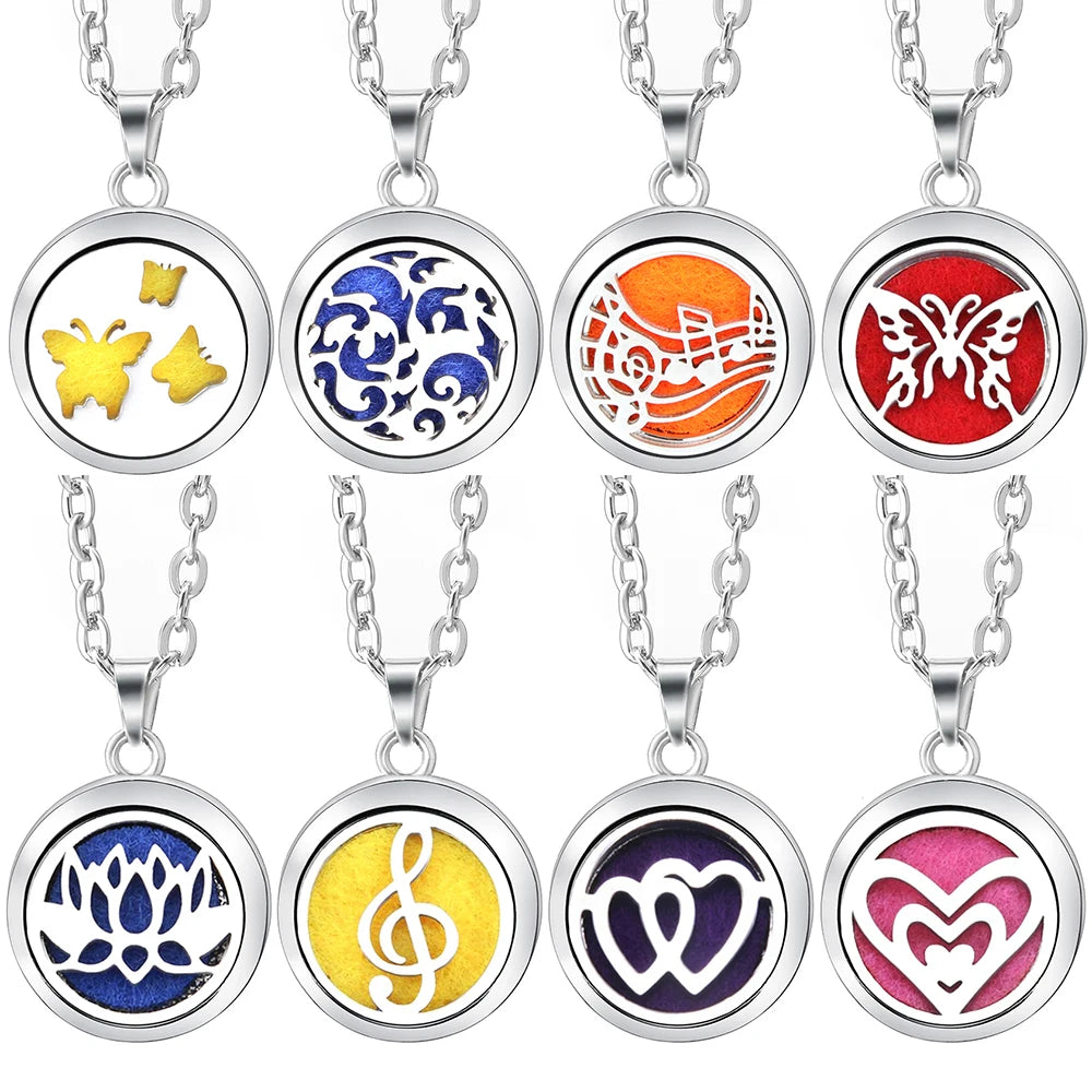Essential Oil Diffuser Necklace – Stainless Steel Locket Pendant