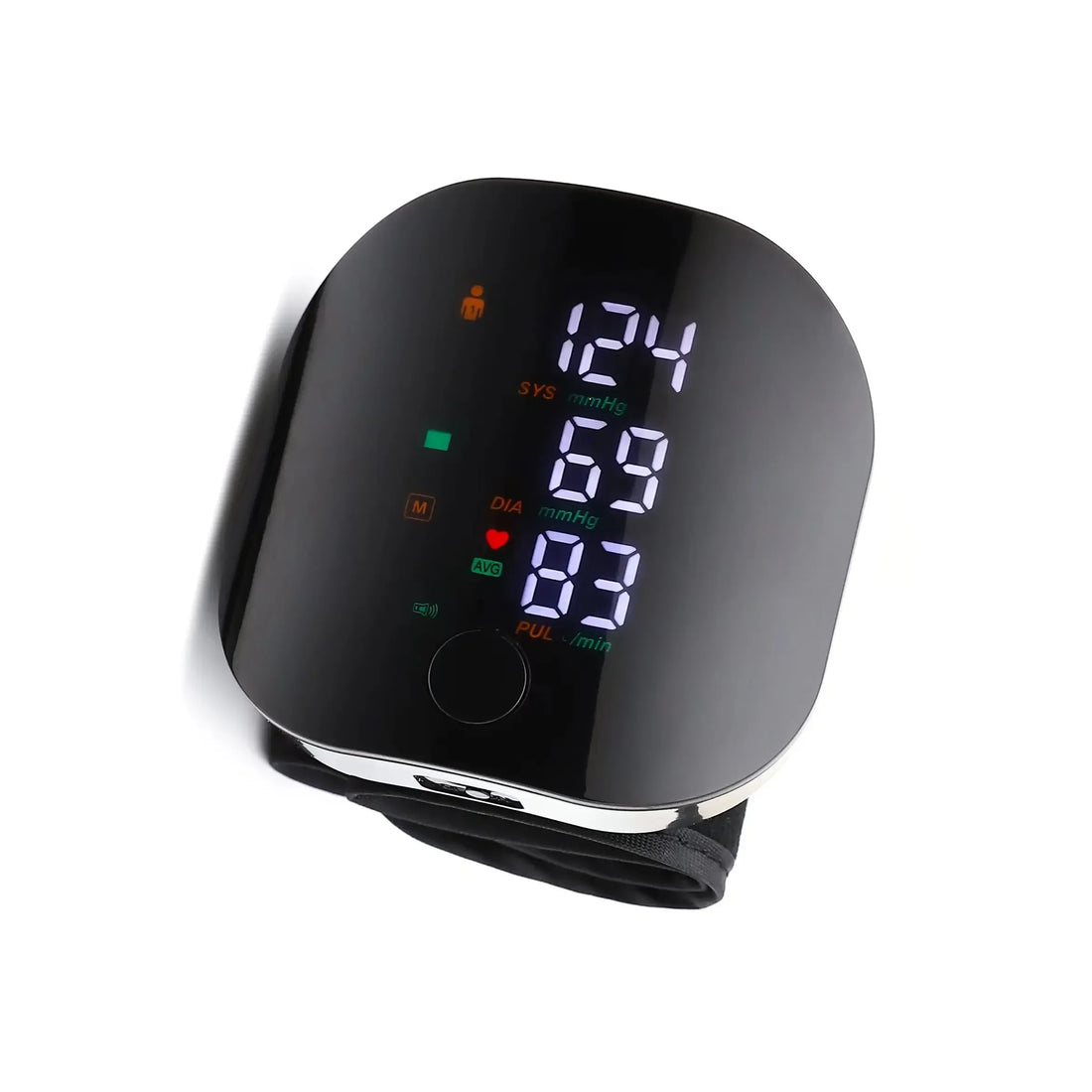 LED Rechargeable Wrist Blood Pressure Monitor – Multilingual Voice Broadcast