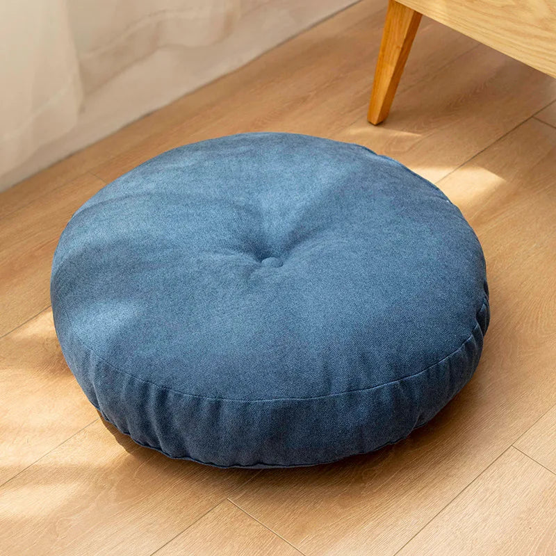 Round Floor Seat Pillow – Solid Color Meditation & Yoga Cushion