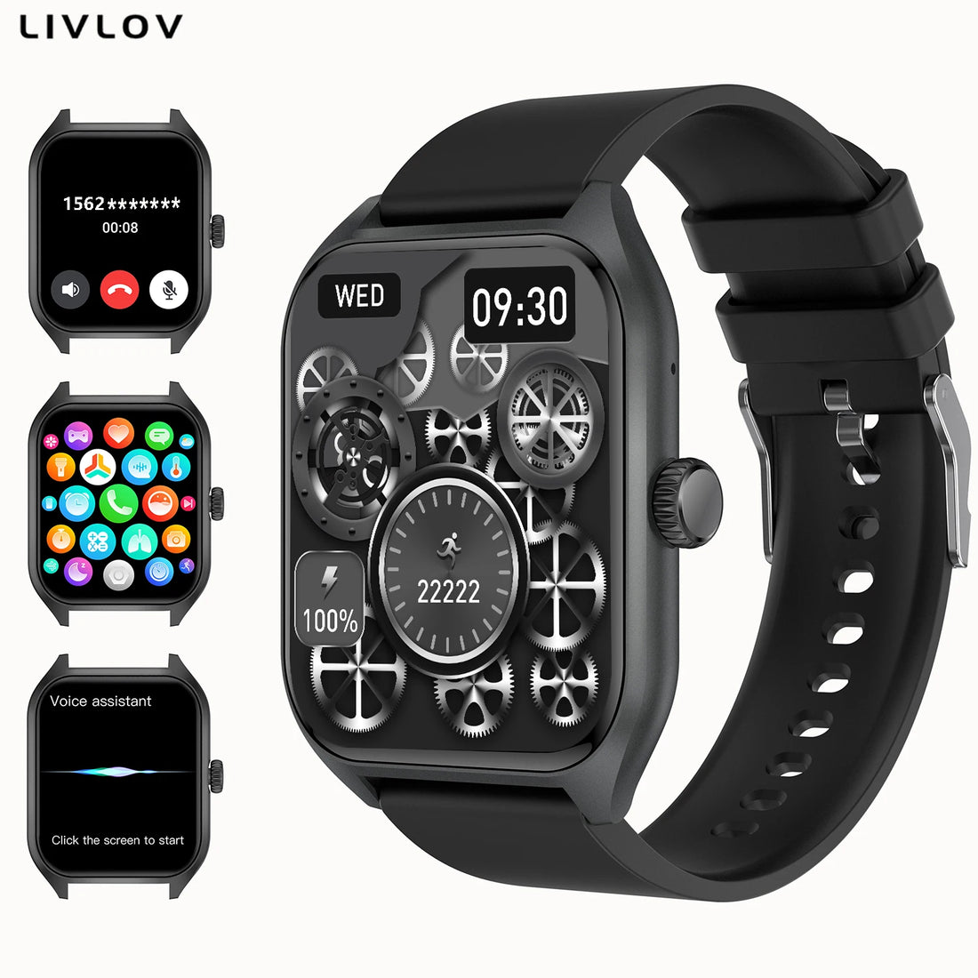 AI Voice Assistant Smartwatch 1.96" HD Screen