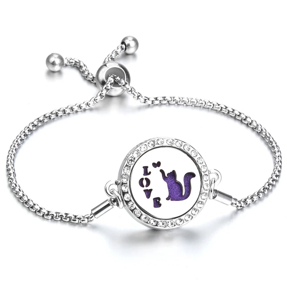 Adjustable Aromatherapy Bracelet – Aroma Perfume Essential Oil Diffuser Jewelry