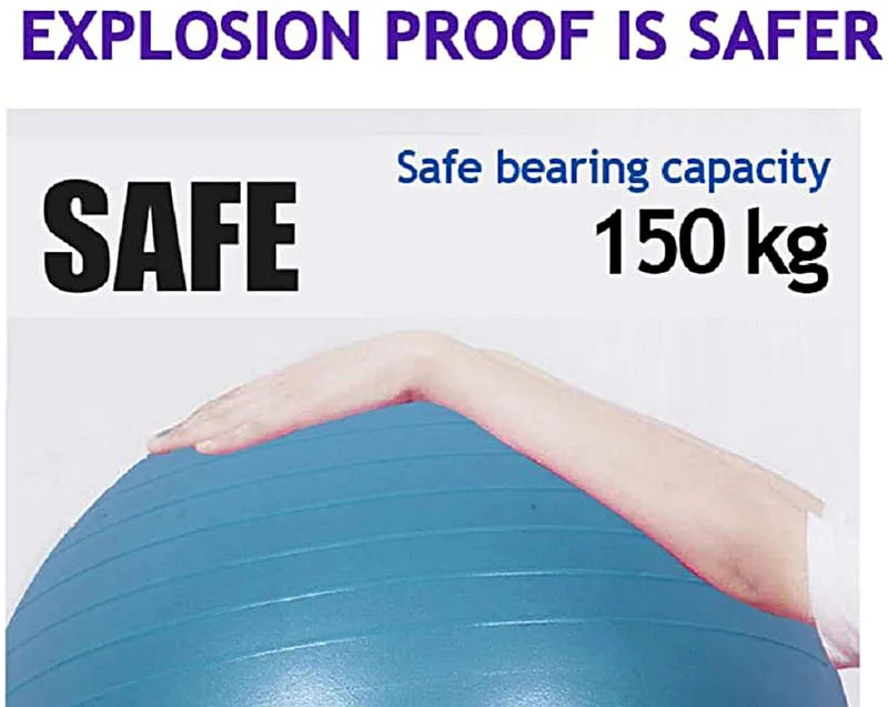 PVC Yoga Exercise Ball – Anti-Burst Balance Fitness Ball (45–95cm)