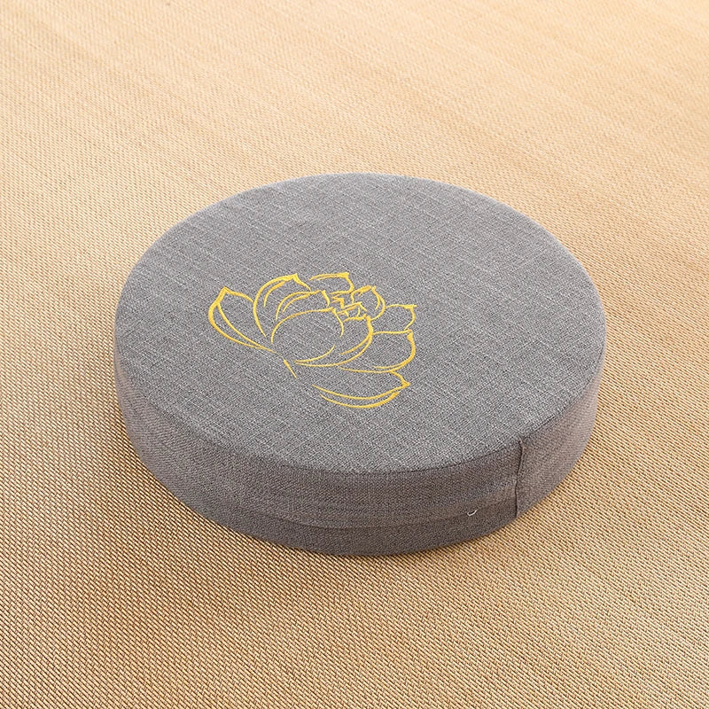 40x6cm Linen Meditation Cushion & Yoga Mat