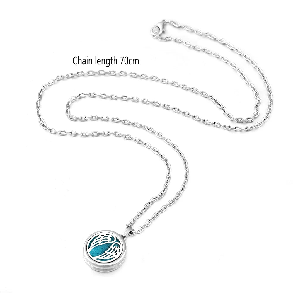 Essential Oil Diffuser Necklace – Stainless Steel Locket Pendant