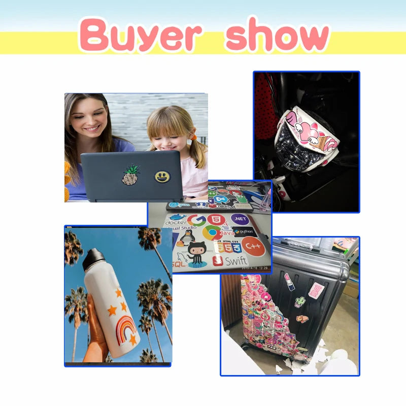 50pcs Mental Health Stickers – Graffiti Decals for Laptop, Water Bottle & More