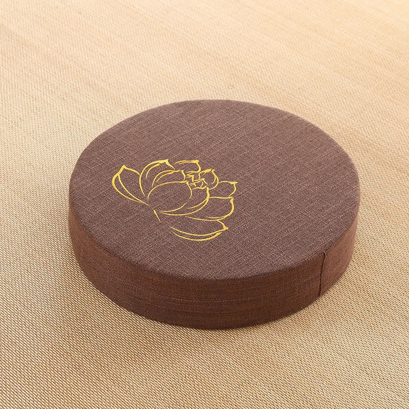 40x6cm Linen Meditation Cushion & Yoga Mat