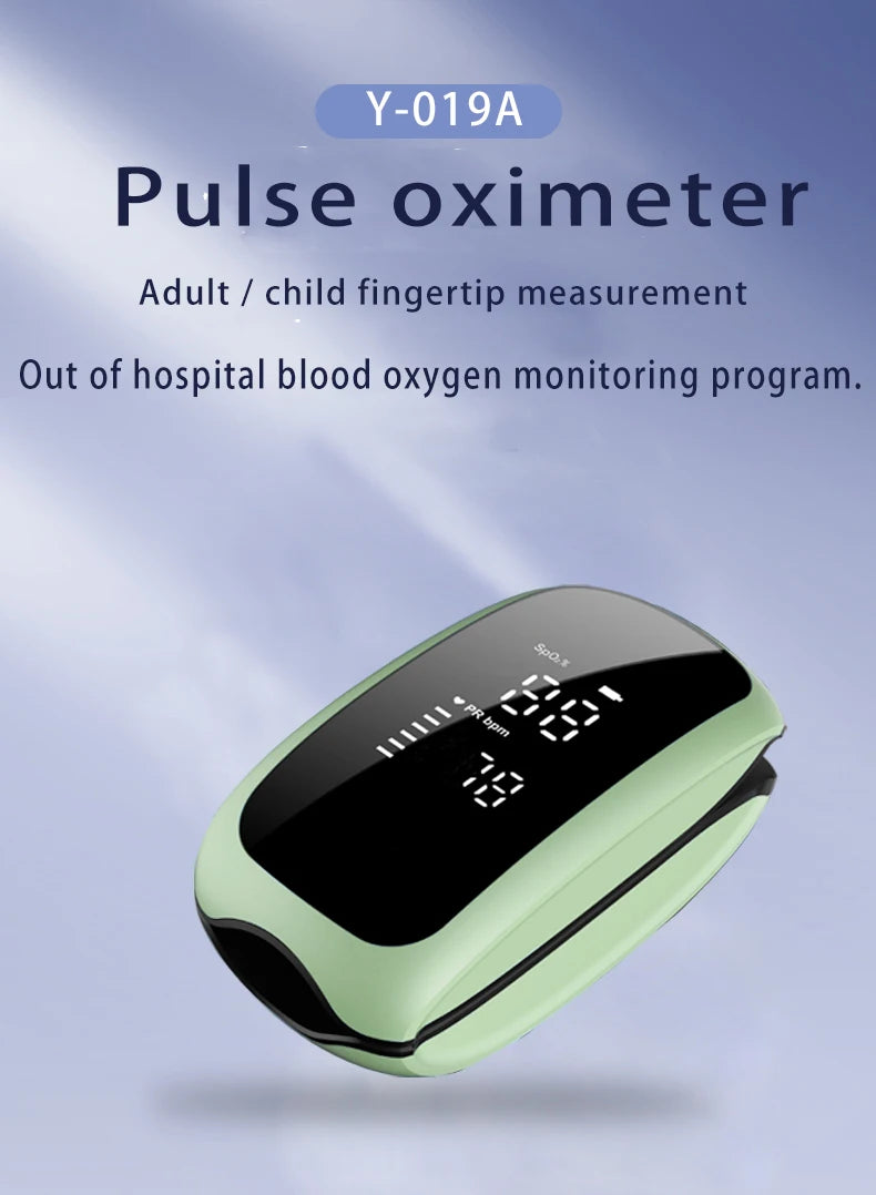 Rechargeable Finger Pulse Oximeter – Digital SpO2 & Heart Rate Monitor