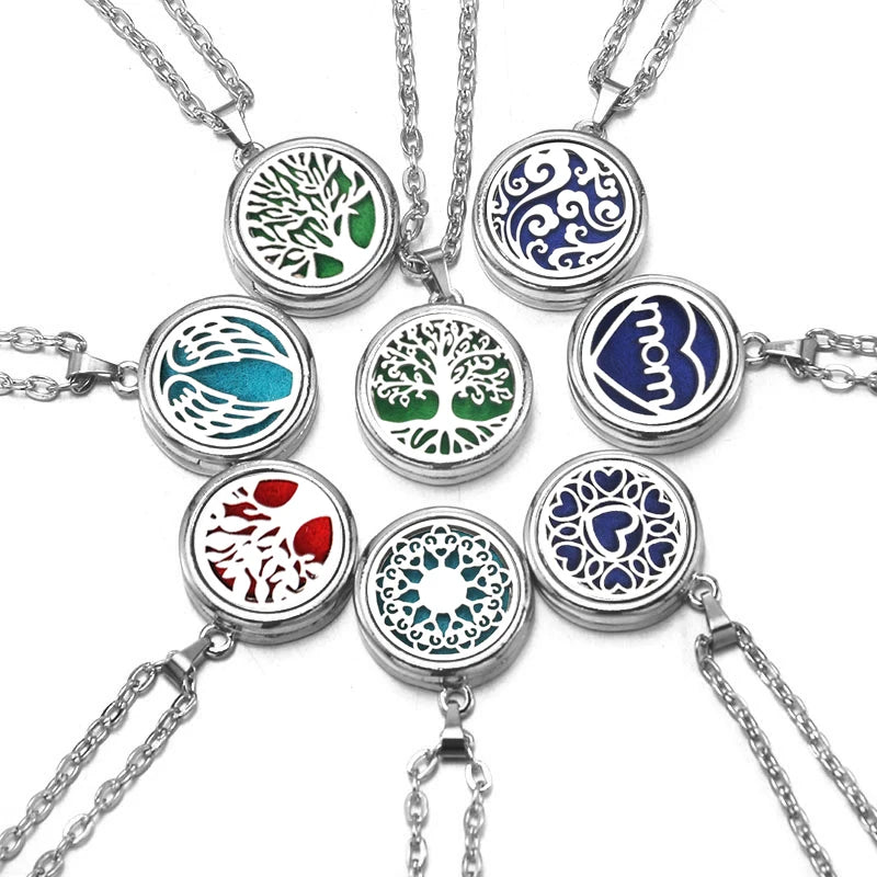 Essential Oil Diffuser Necklace – Stainless Steel Locket Pendant