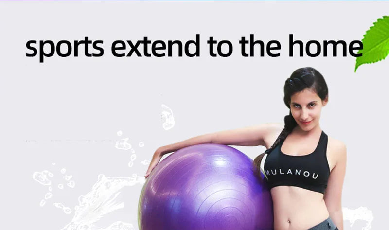 PVC Yoga Exercise Ball – Anti-Burst Balance Fitness Ball (45–95cm)