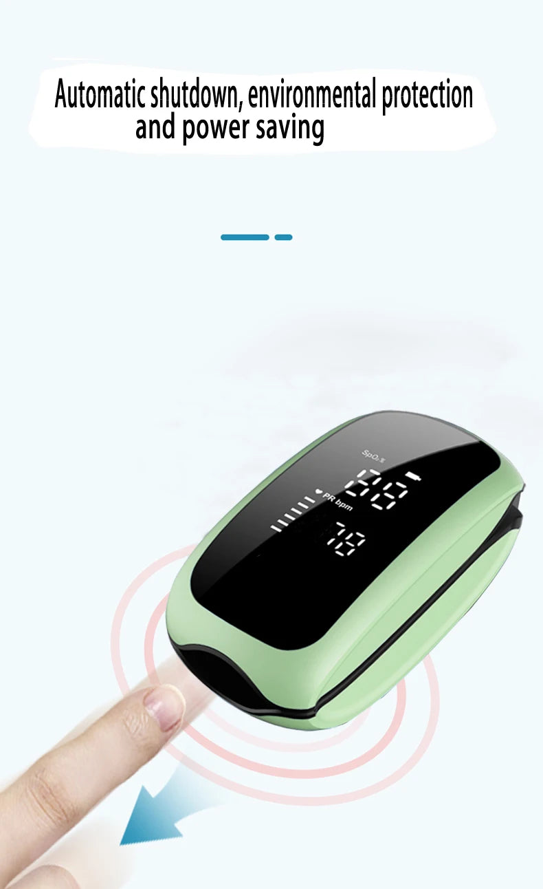 Rechargeable Finger Pulse Oximeter – Digital SpO2 & Heart Rate Monitor
