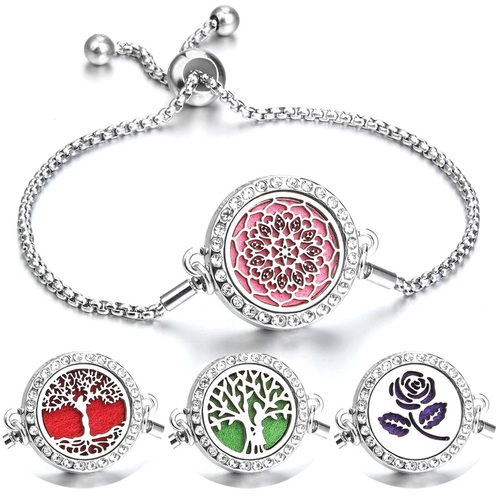 Adjustable Aromatherapy Bracelet – Aroma Perfume Essential Oil Diffuser Jewelry