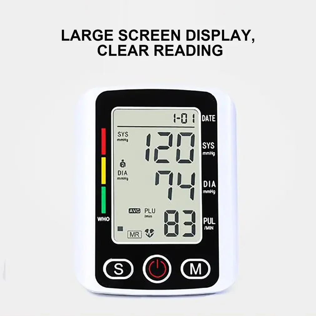 Digital Arm Blood Pressure Monitor – LCD Portable BP Meter