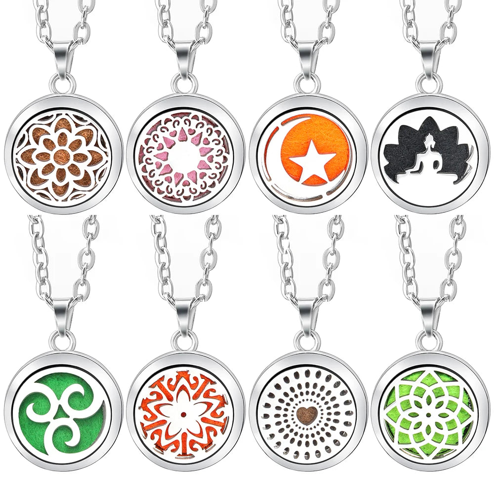 Essential Oil Diffuser Necklace – Stainless Steel Locket Pendant