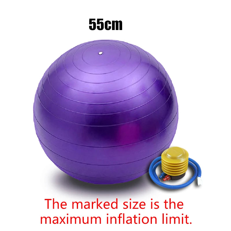 Anti-Burst Yoga & Pilates Ball – 25/55/75cm Fitness Sculpting Ball