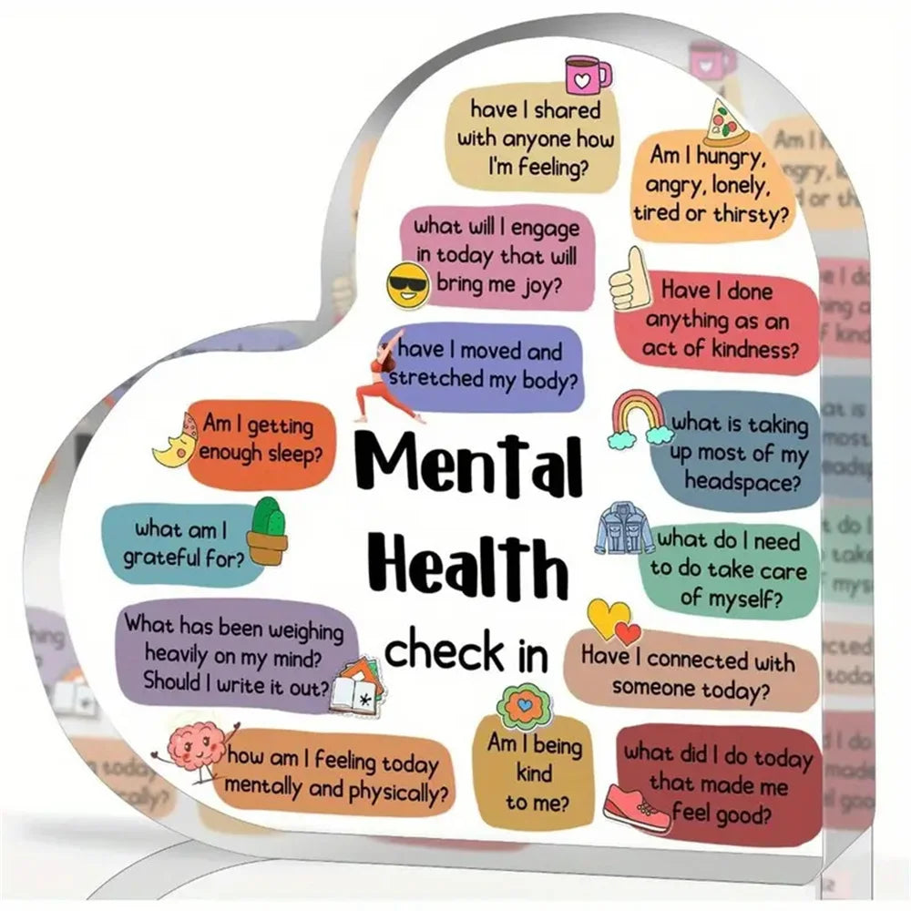 Mental Health Therapy Affirmations Acrylic Sign