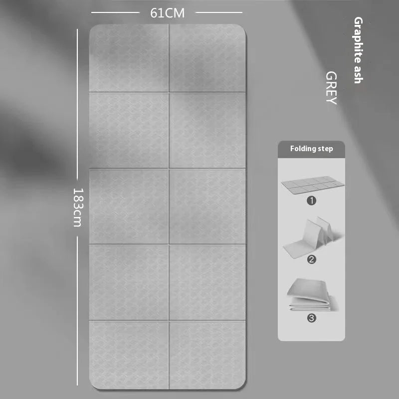 Foldable Anti-Slip Yoga & Nap Mat – Portable Thick Floor Mat for Home & Travel