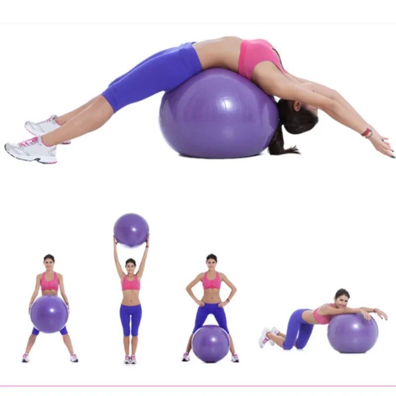 Durable PVC Yoga Ball with Textured Grip, Pump Can Be Selected 45/25cm