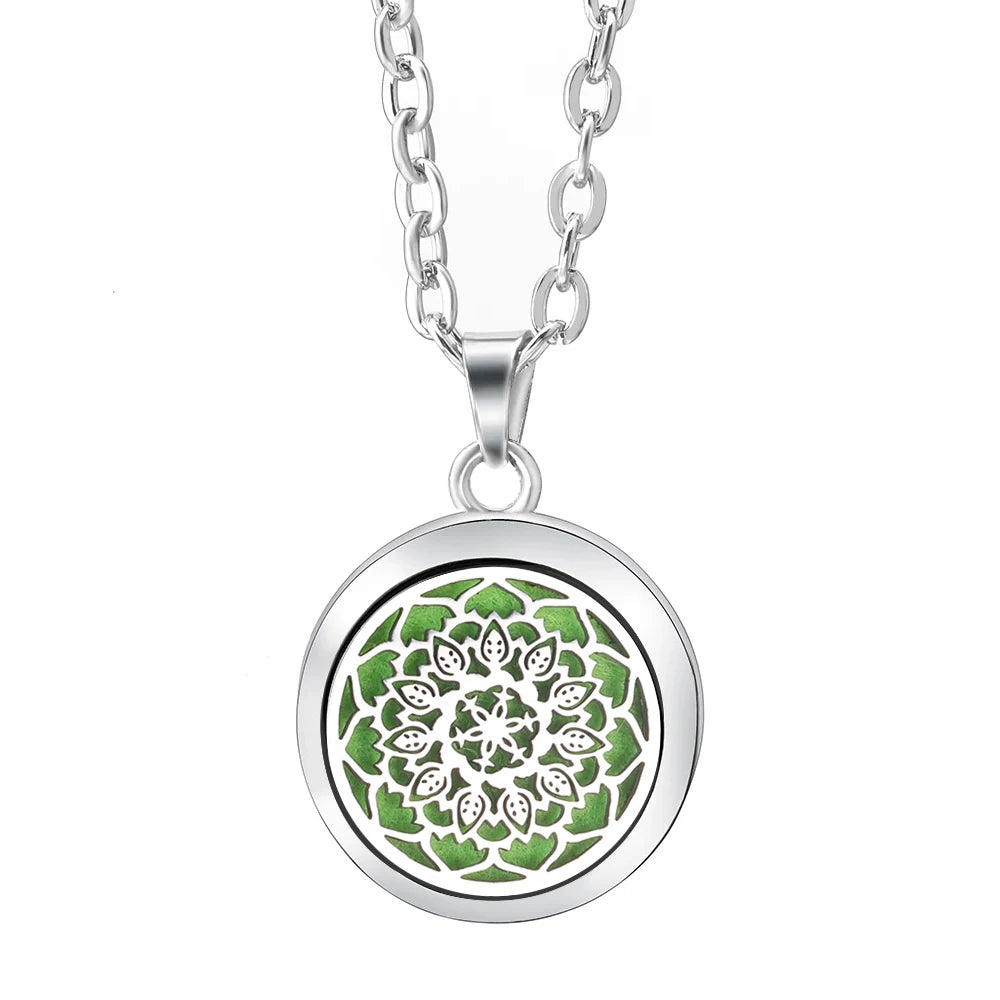 Essential Oil Diffuser Necklace – Stainless Steel Locket Pendant