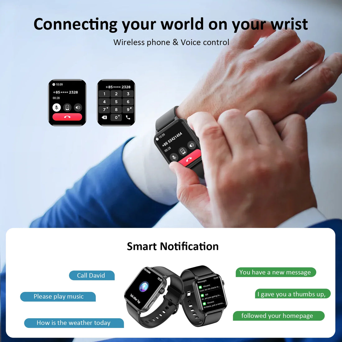 Baolubao 1.85" Smartwatch Fitness Tracker