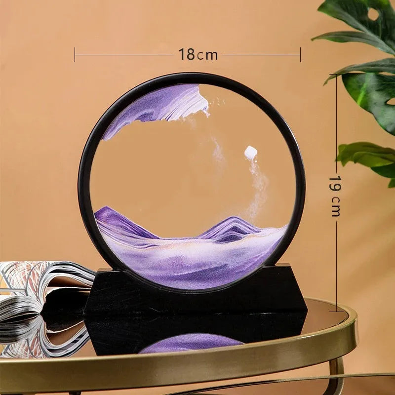 3D Quicksand Hourglass – Moving Sand Art Sculpture for Home & Office Decor