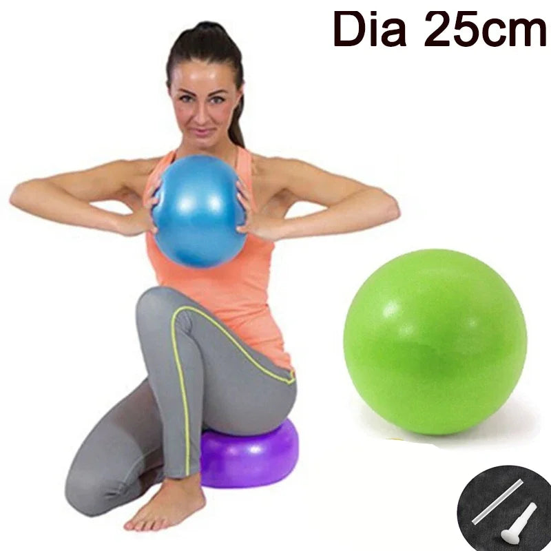 Durable PVC Yoga Ball with Textured Grip, Pump Can Be Selected 45/25cm