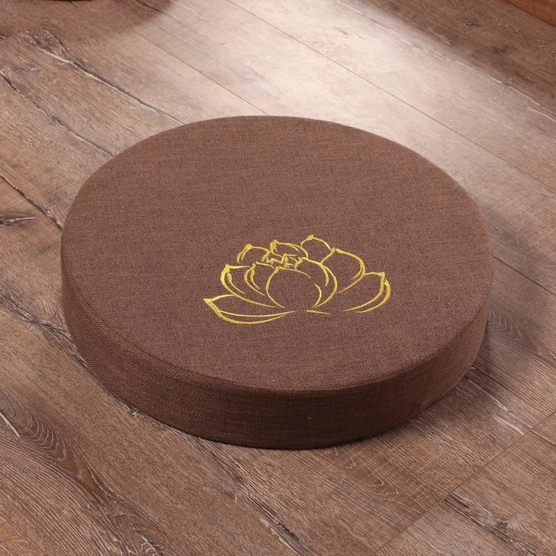 40x6cm Linen Meditation Cushion & Yoga Mat