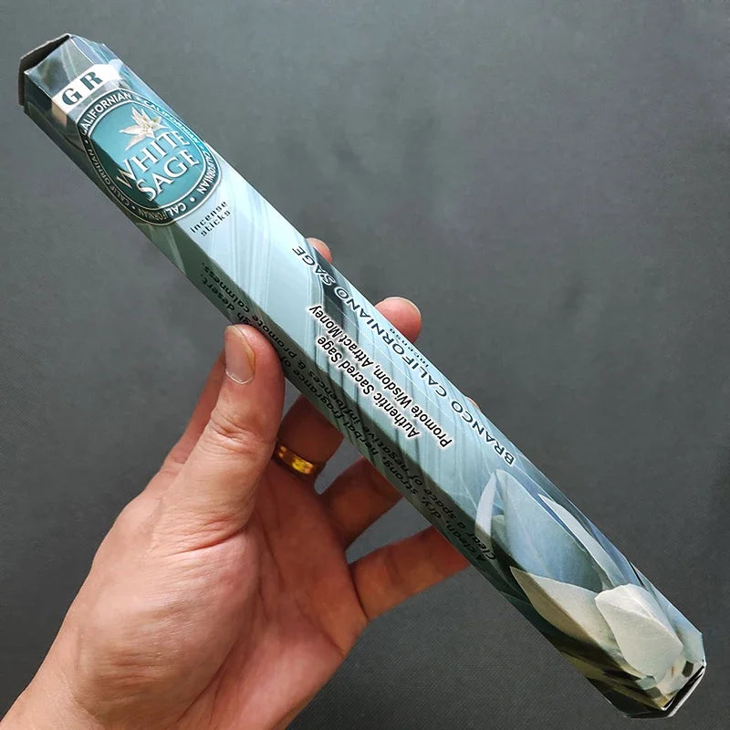 20 Sticks Indian Incense – White Sage, Lavender, Sea Breeze & More for Meditation & Yoga