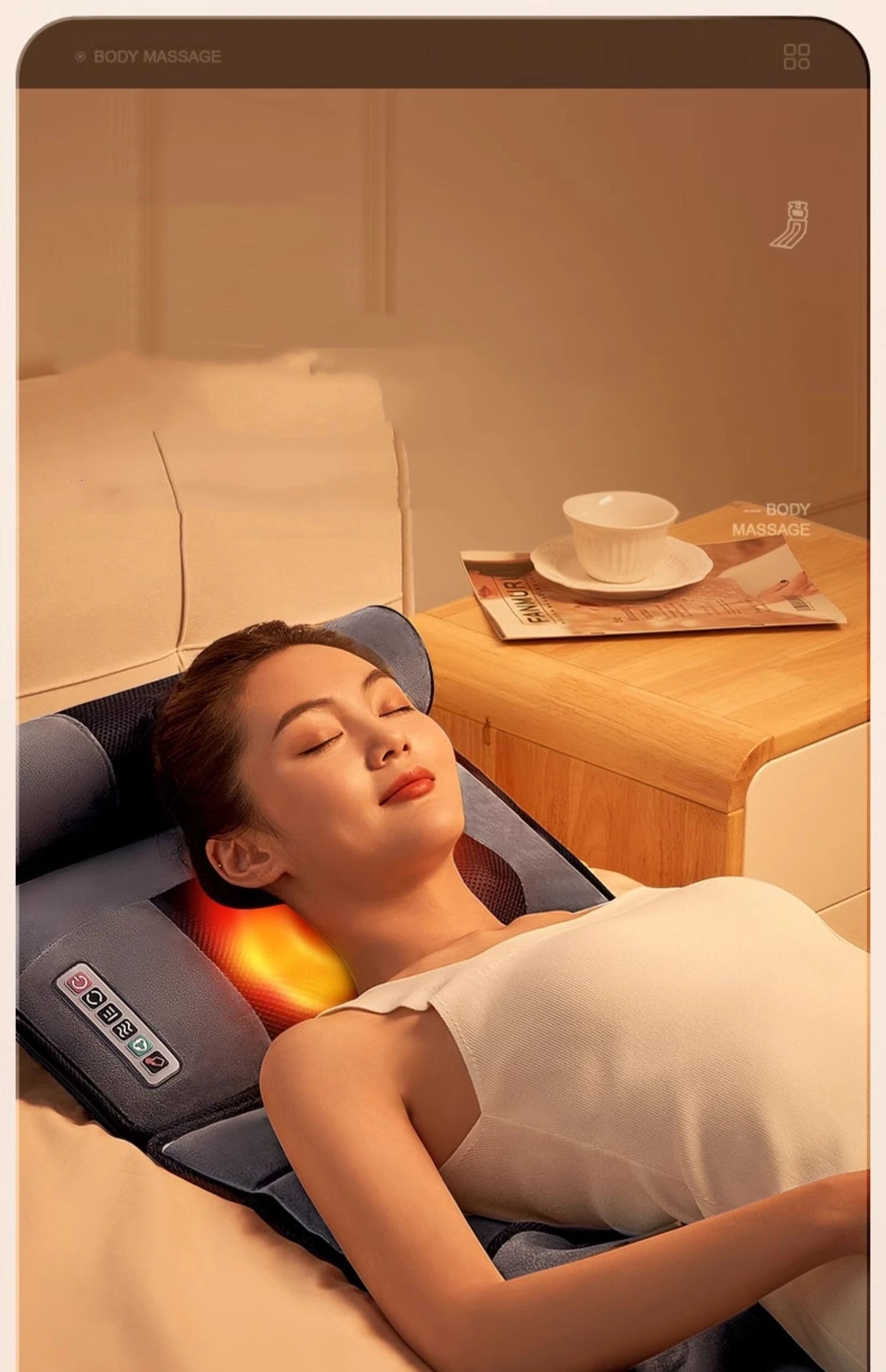 Full Body Massage Pad – 10-Zone Vibration with Heat & Kneading Pillow